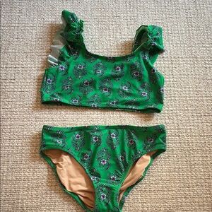 Green Paisley girls Jcrew Bikini Set